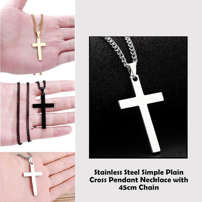 Kreuz Halskette Set für Männer Frauen - 4 STK. mit 45cm Kette