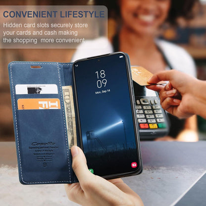 Handyhülle Samsung Galaxy S22 5G Leder Klapphülle Blau