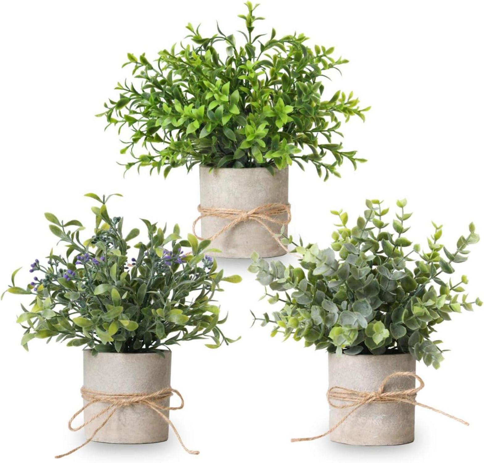 Künstliche Eukalyptus Pflanzen für Schlafzimmer Deko