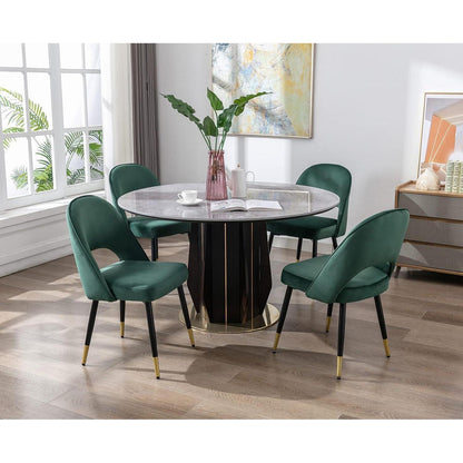 Samt Esszimmerstühle Set 4 - Modern & Komfortabel Grün