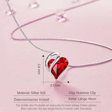 SWEETIME 925 Silber Halskette Damen mit Herz Birthstone