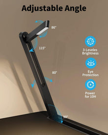 SAIJI Laptoptisch Bett LED Lampe höhenverstellbar 40KG