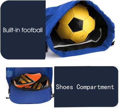 Turnbeutel Fußball Rucksack Kordelzug Wasserfest Sporttasche