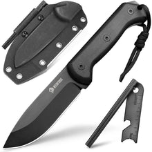 Survival Messer D2 Stahl Full Tang mit Feuerstahl & Kydex Holster
