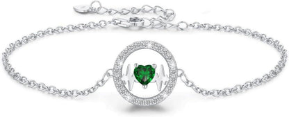 Herzschlag Armband Silber 925 Verstellbar Zirkonia Damen Geschenk