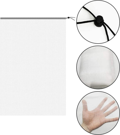 3er Set Pflanzenschutznetz mit Kordelzug 1.5x1M - Insektenschutznetz