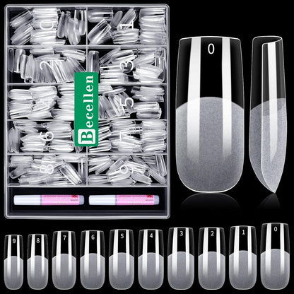 500 Stück Künstliche Nagel Tipps - Soft Gel Full Cover Nägel