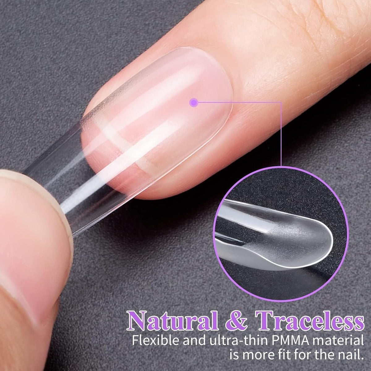 500 Stück Künstliche Nagel Tipps - Soft Gel Full Cover Nägel