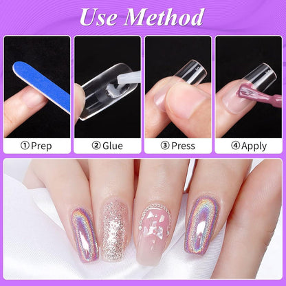 500 Stück Künstliche Nagel Tipps - Soft Gel Full Cover Nägel