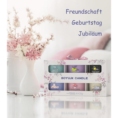Duftkerzen Geschenke für Frauen Entspannungsgeschenke 6 Stk
