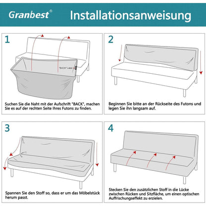 Wasserdichte Futon Abdeckung Stretch Sofabezug MatchaGrün