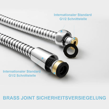 Hochwertiger Brauseschlauch Edelstahl 2,5m mit Knickschutz
