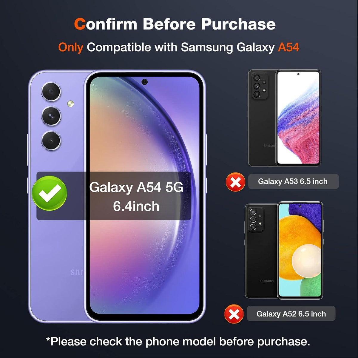 LK 3x Panzer Schutzfolie für Samsung Galaxy A54 5G - 9H