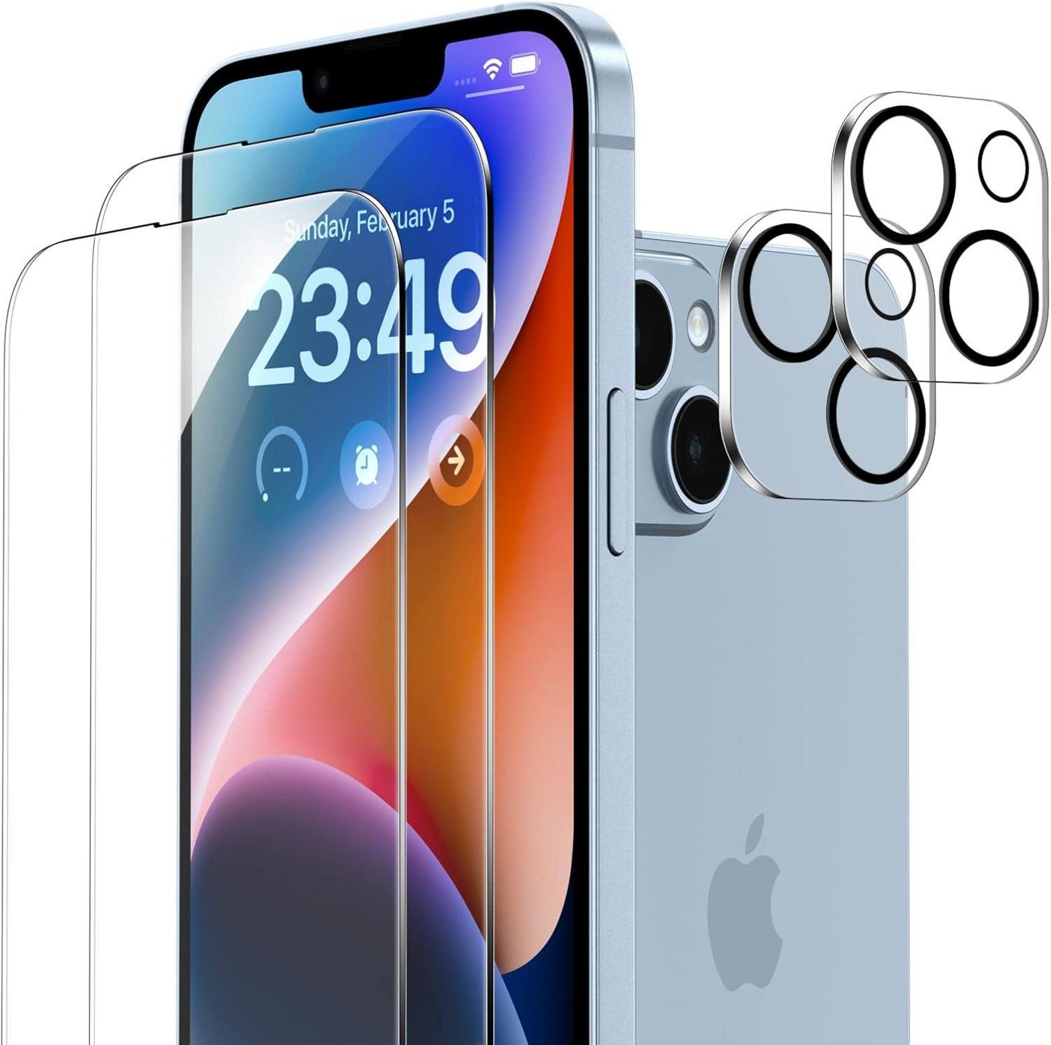 Panzer Schutzfolie + Kameraschutz für iPhone 14 - 6,1 Zoll