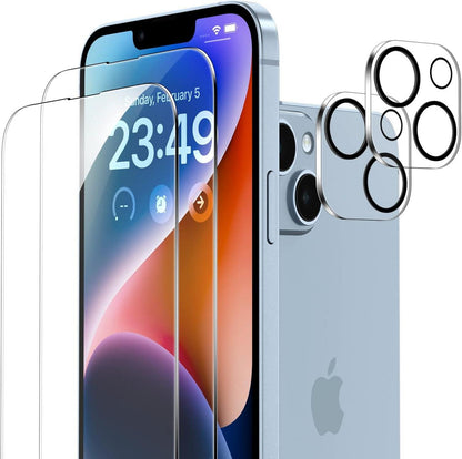 Panzer Schutzfolie + Kameraschutz für iPhone 14 - 6,1 Zoll