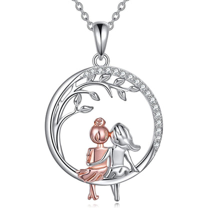 Schwestern Halskette "Always My Sister Forever My Friend" 925 Silber