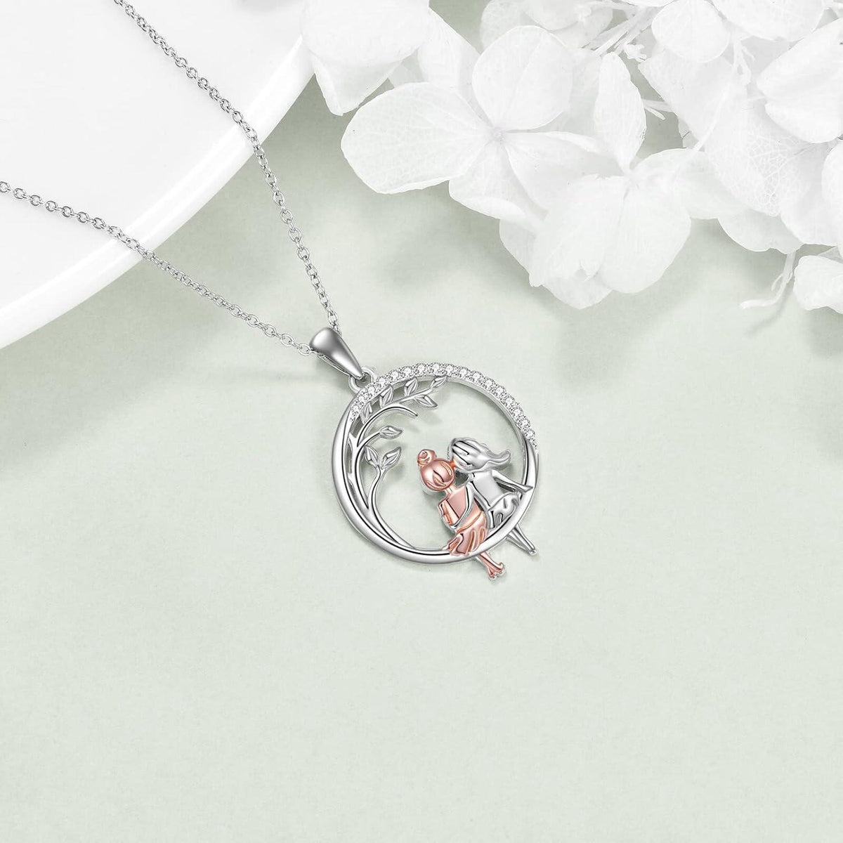 Schwestern Halskette "Always My Sister Forever My Friend" 925 Silber