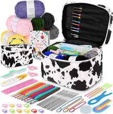 Häkelset für Anfänger mit Tasche, Wolle & Zubehör