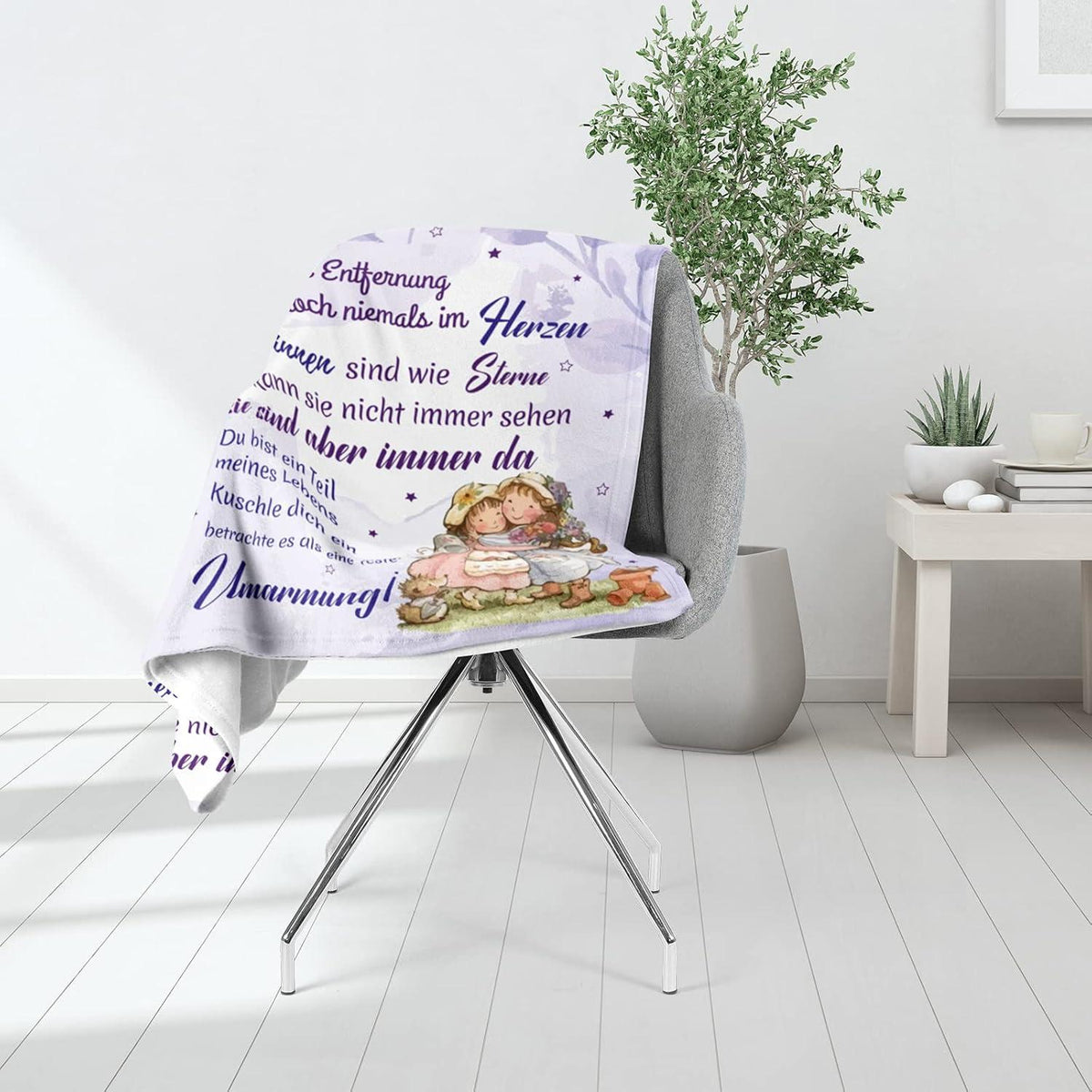 Kuscheldecke für Beste Freundin Geschenk Geburtstag 130x150cm