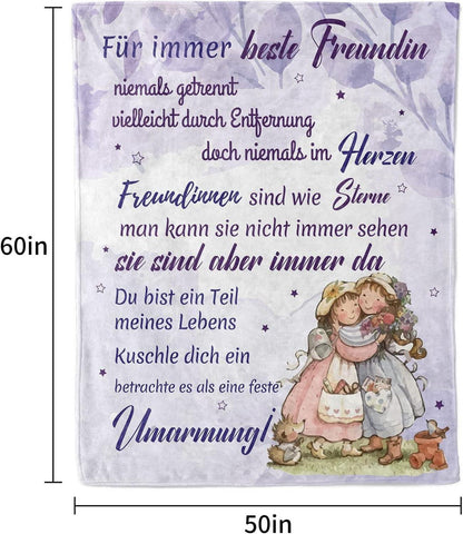 Kuscheldecke Geschenk Freundin Flauschig Decke 130x150cm