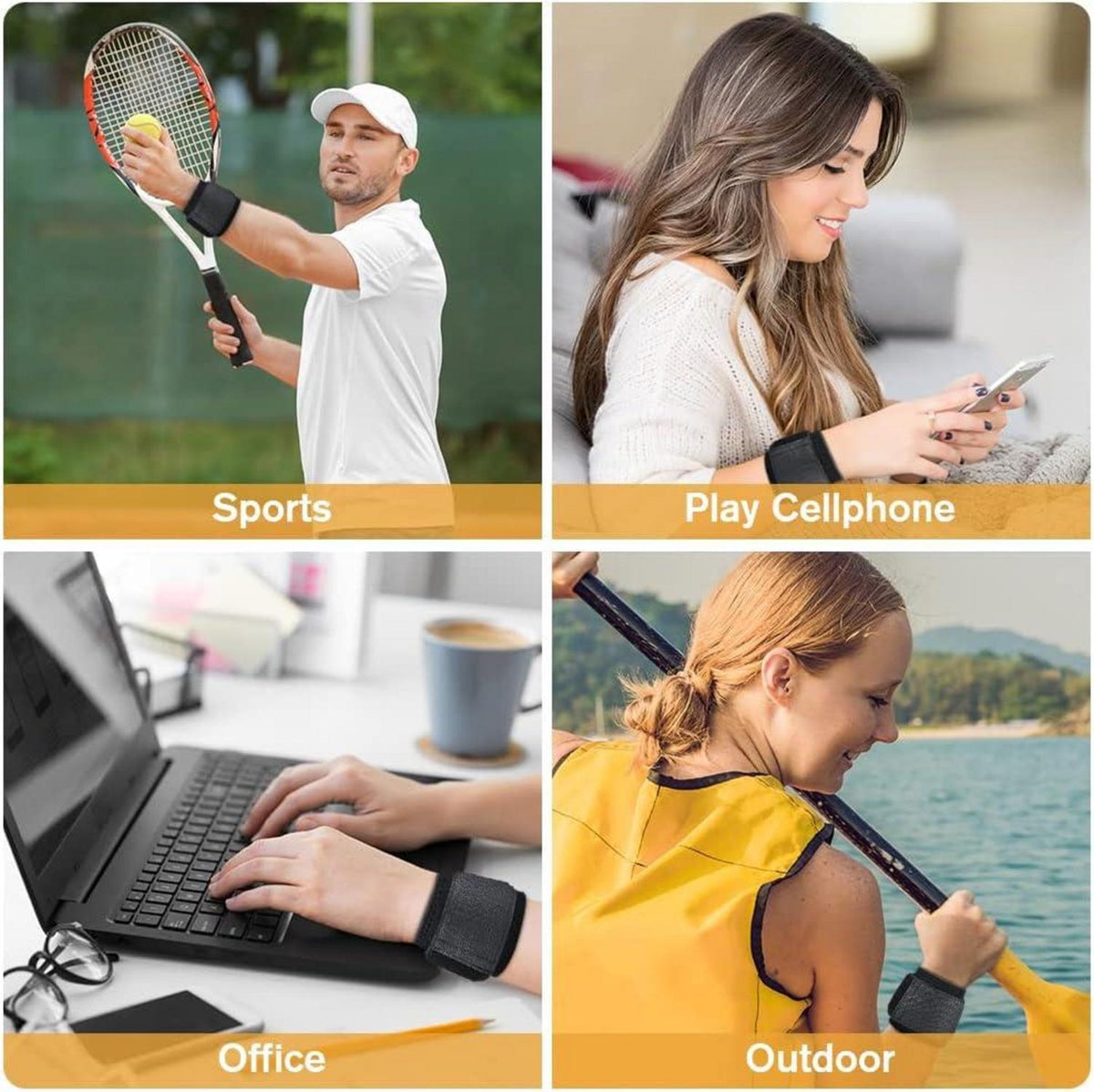 Handgelenk Bandagen 2 Stück Atmungsaktiv Wrist Wrap Handgelenkstütze Fitness Gym Fußball