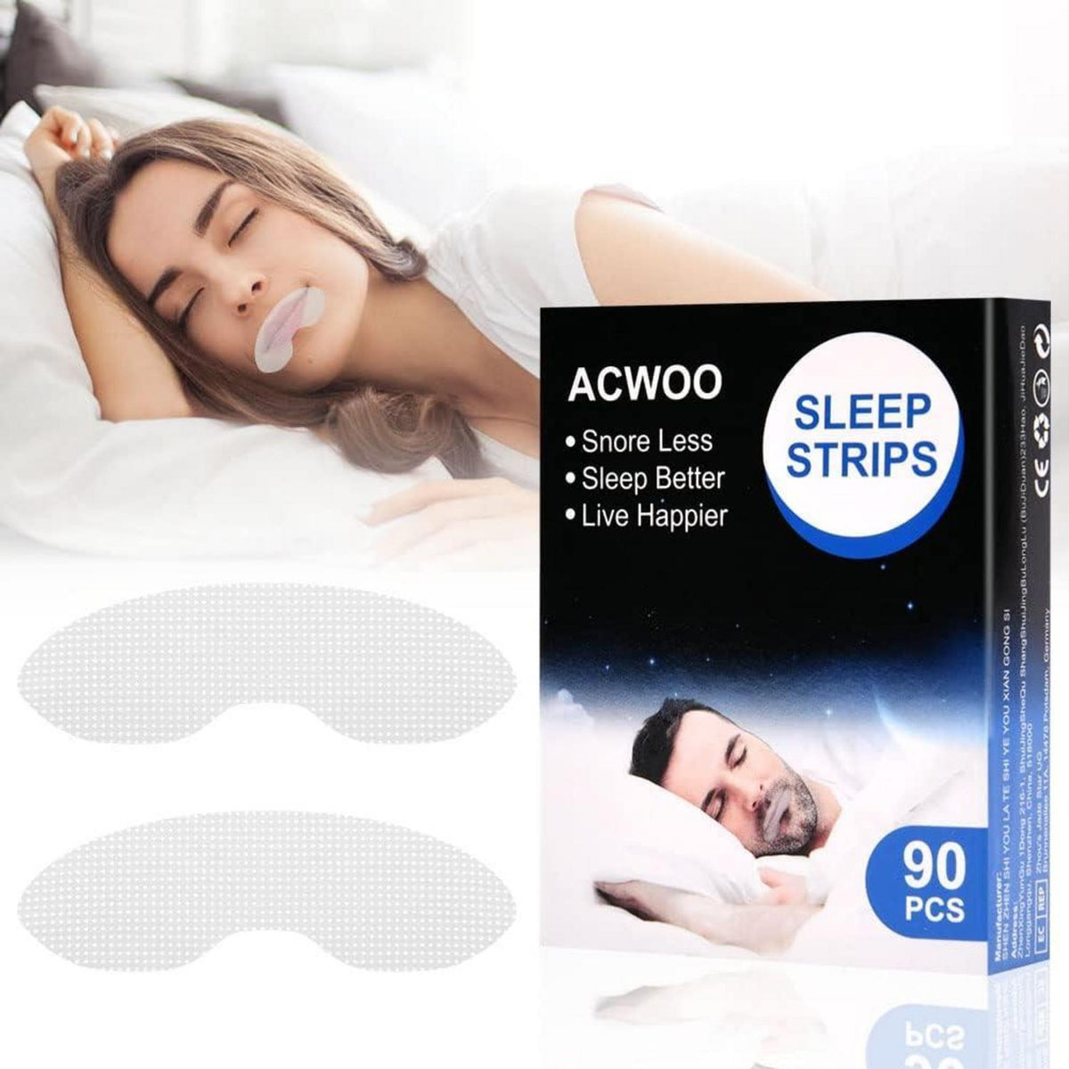 Mundkleber Pflaster für besseres Schlafen und Atmen