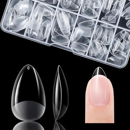 Kurze Mandel Nagelspitzen – 120 Stück für DIY Nageldesign