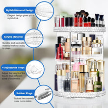 Mokani 360° Drehbarer Make Up Organizer 6 Ebenen Transparent