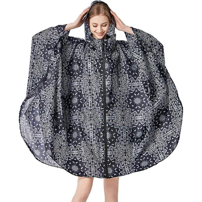 Regenponcho Damen & Herren mit Kapuze, wasserdicht, für Radfahren & Outdoor