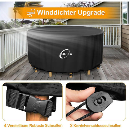 Gartenmöbel Abdeckung Rund Winterfest Ø244x71cm