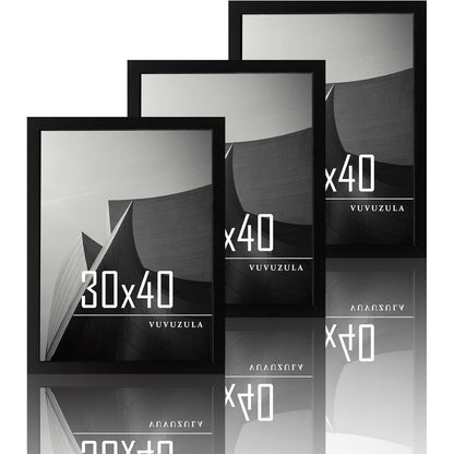 Schwarze Bilderrahmen 30x40cm Holz Fotorahmen 12x16 Zoll 3er