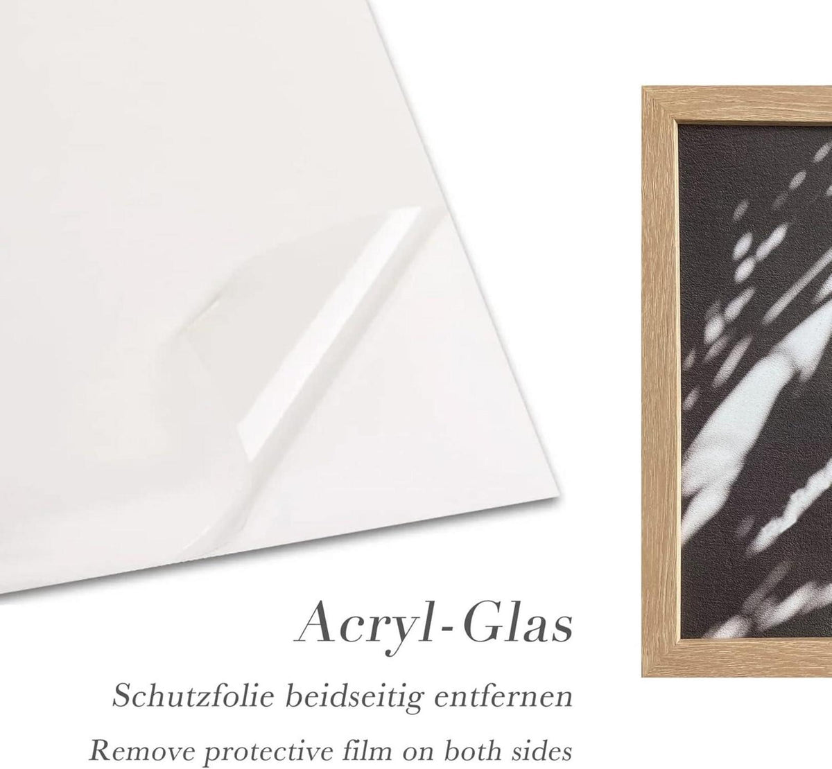 Bilderrahmen 30x40 Natur Holz Fotorahmen 3er Set Acrylglas Wandhaken