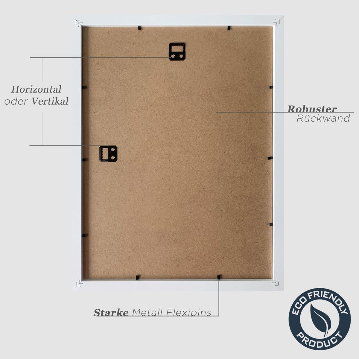 Bilderrahmen Set Weiß Holz Fotorahmen 30x40cm 3er Set