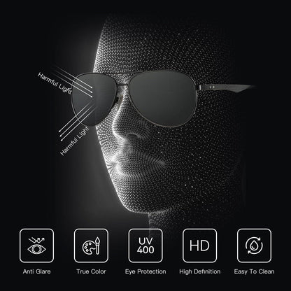 Polarisierte Pilotenbrille Sonnenbrille Herren Damen Retro UV400 Schutz
