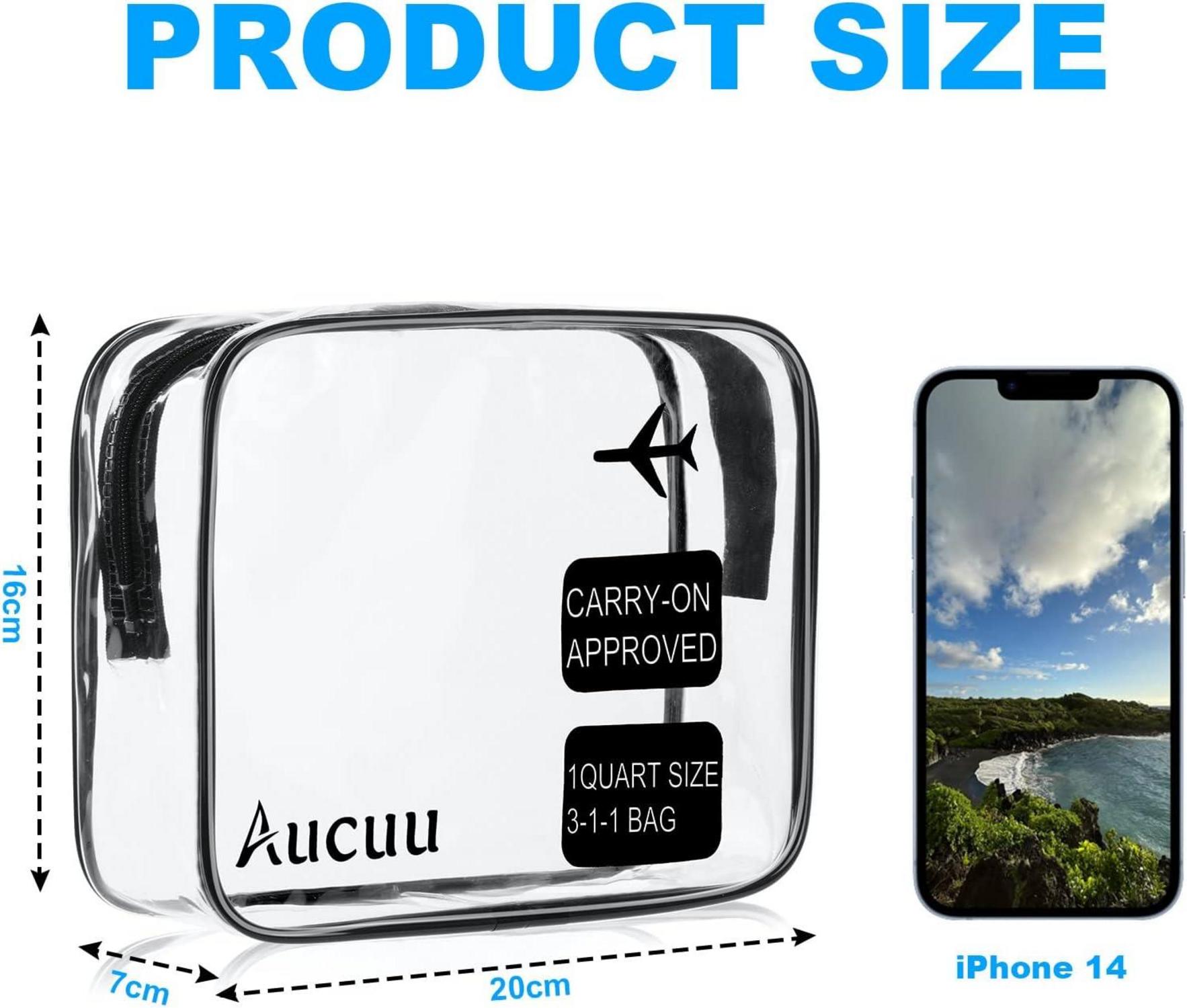 Transparente Kosmetiktasche 2er Set PVC Kulturtasche