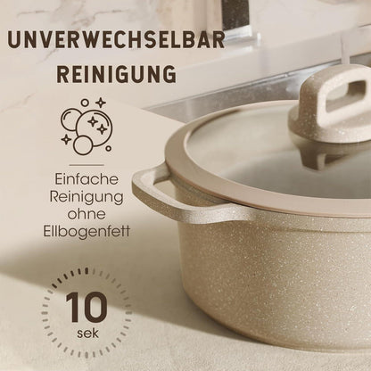 Carote 11-teiliges Pfannenset mit Antihaft-Beschichtung