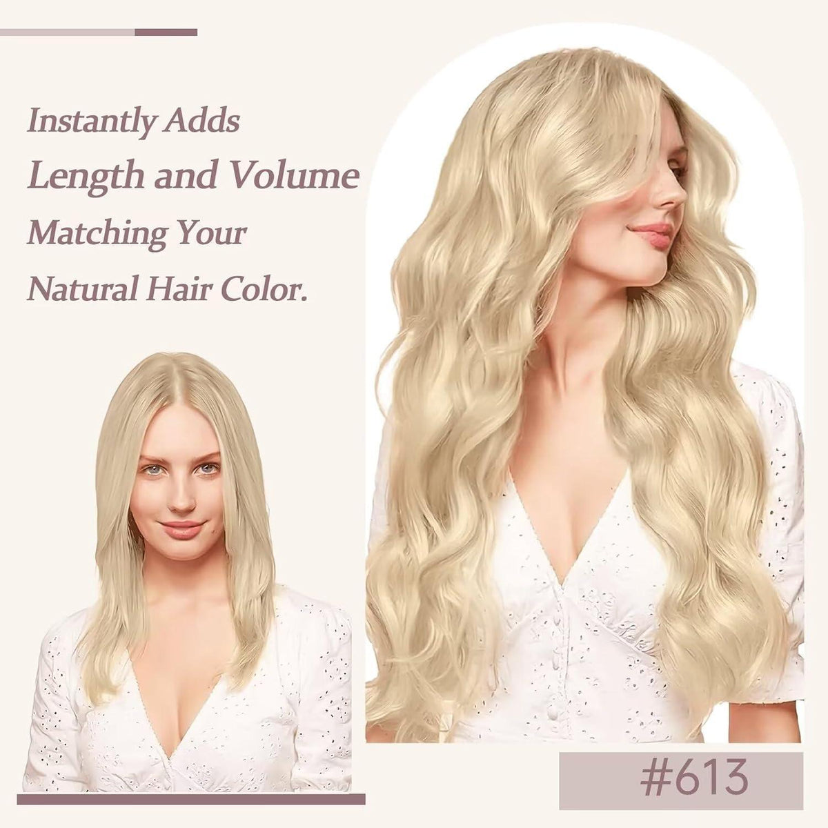 Echthaar Tape Extensions #613 Blond 55 cm – Remy Haarverlängerung