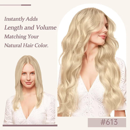 Echthaar Tape Extensions #613 Blond 55 cm – Remy Haarverlängerung