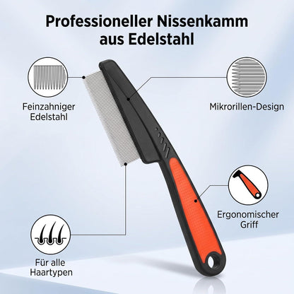 Edelstahl Läusekamm – Feinzahn für effektive Läuseentfernung