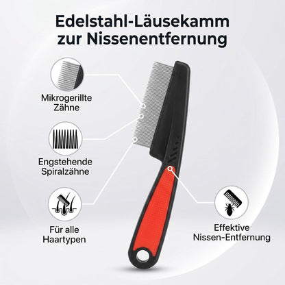 Edelstahl Läusekamm – Feinzahn für effektive Läuseentfernung