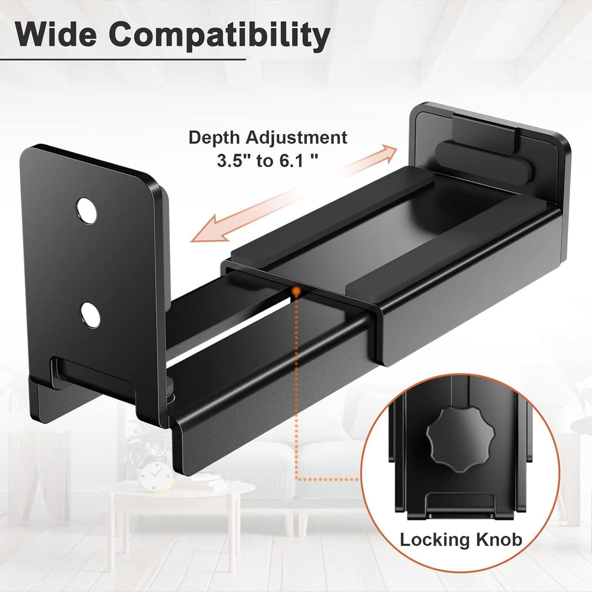 Soundbar Wandhalterung Universal Dual bis max. 15 kg Schwarz