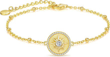 Sonniges Damen Armband 925 Sterling Silber mit Sonnenanhänger