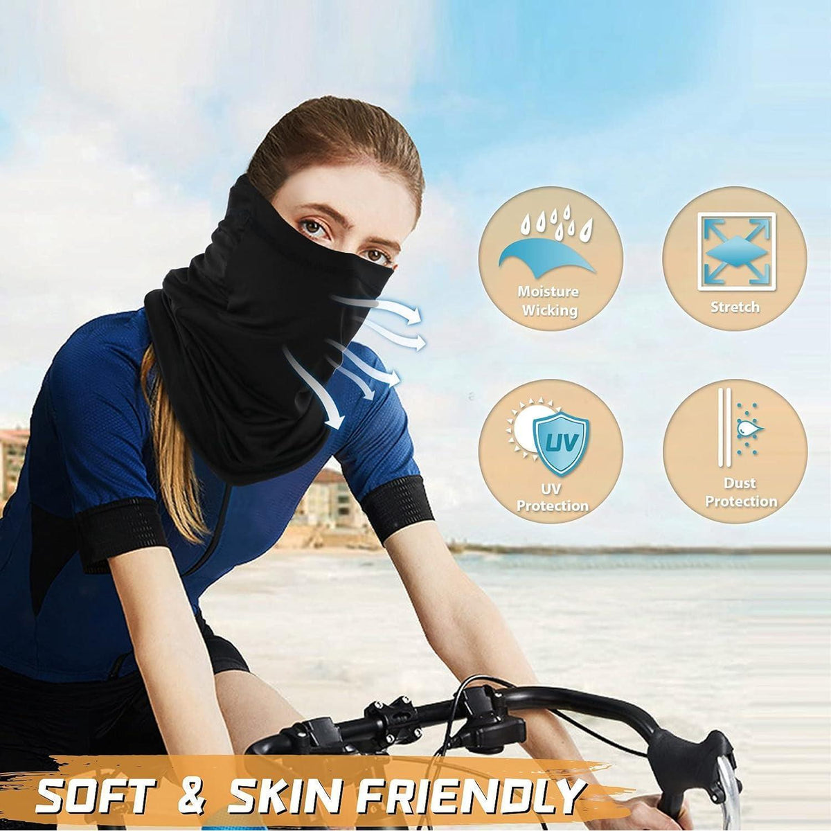 4er-Pack atmungsaktive Halsgamasche für Outdoor-Aktivitäten