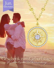 CDE Sonnenkette Damen 925 Sterling Silber Halskette Geschenk