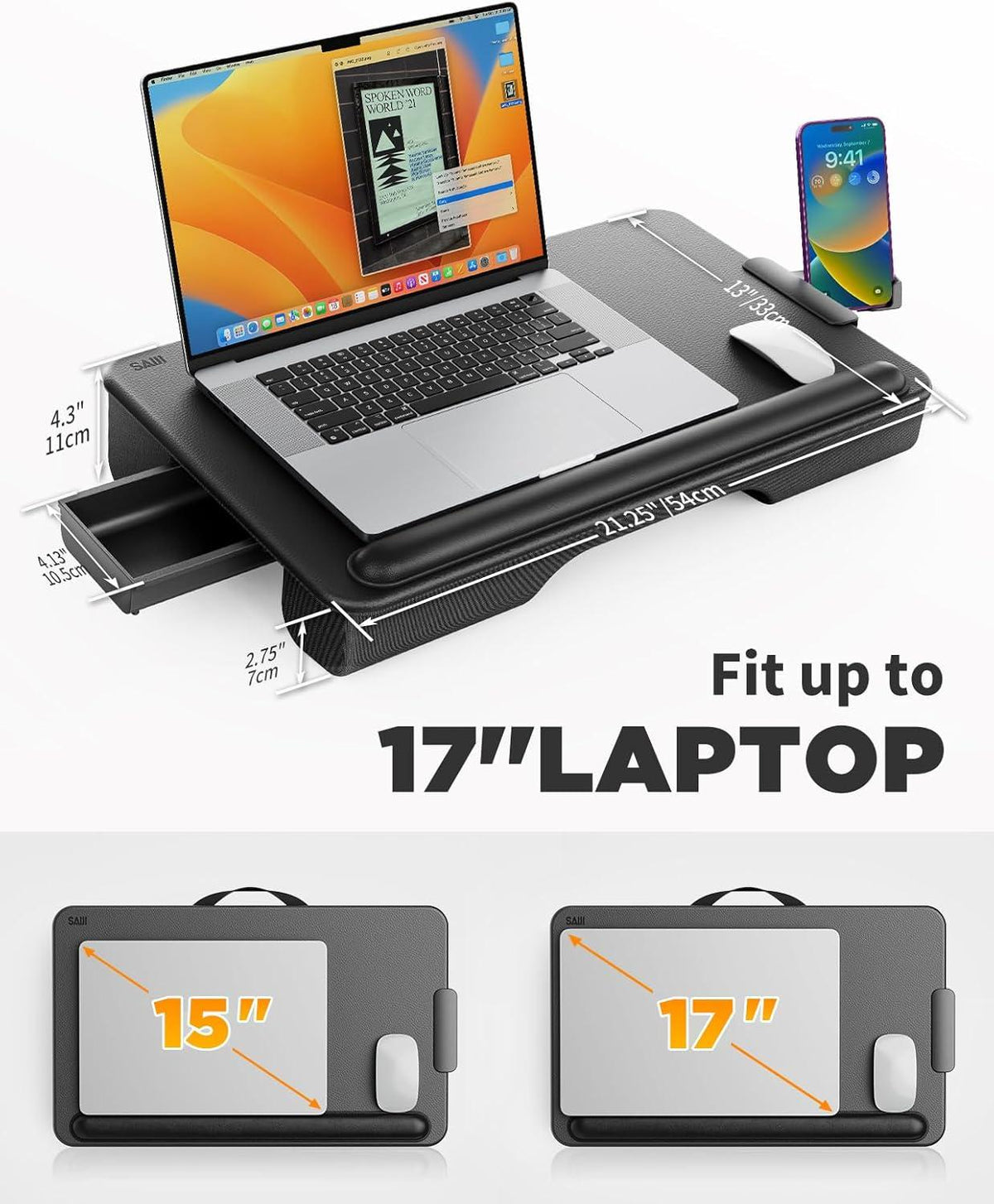 SAIJI Laptopkissen Laptop Ständer Bett 17 Zoll MacBooks Kompatibel