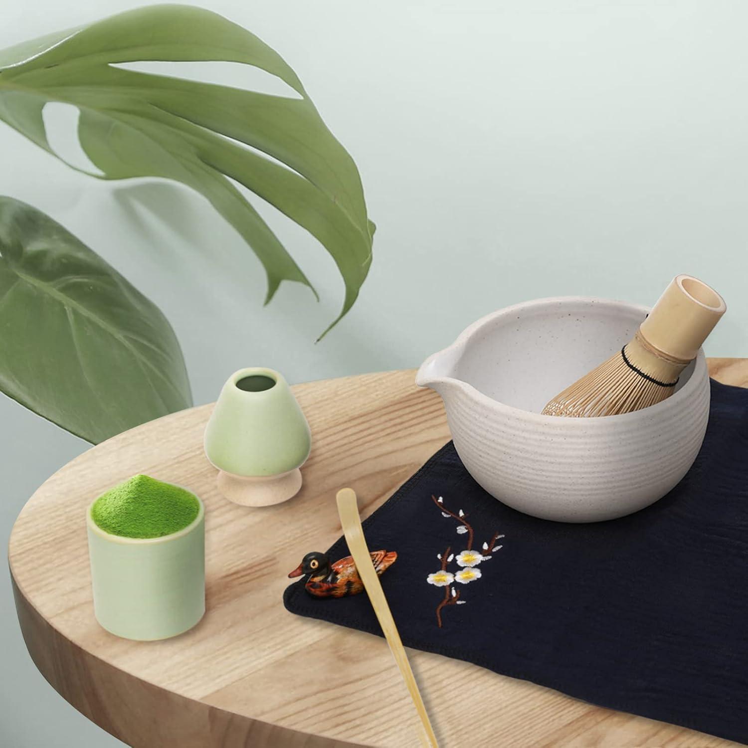 Handgefertigtes Matcha-Tee-Set 10tlg. Schwarz inkl. Zubehör