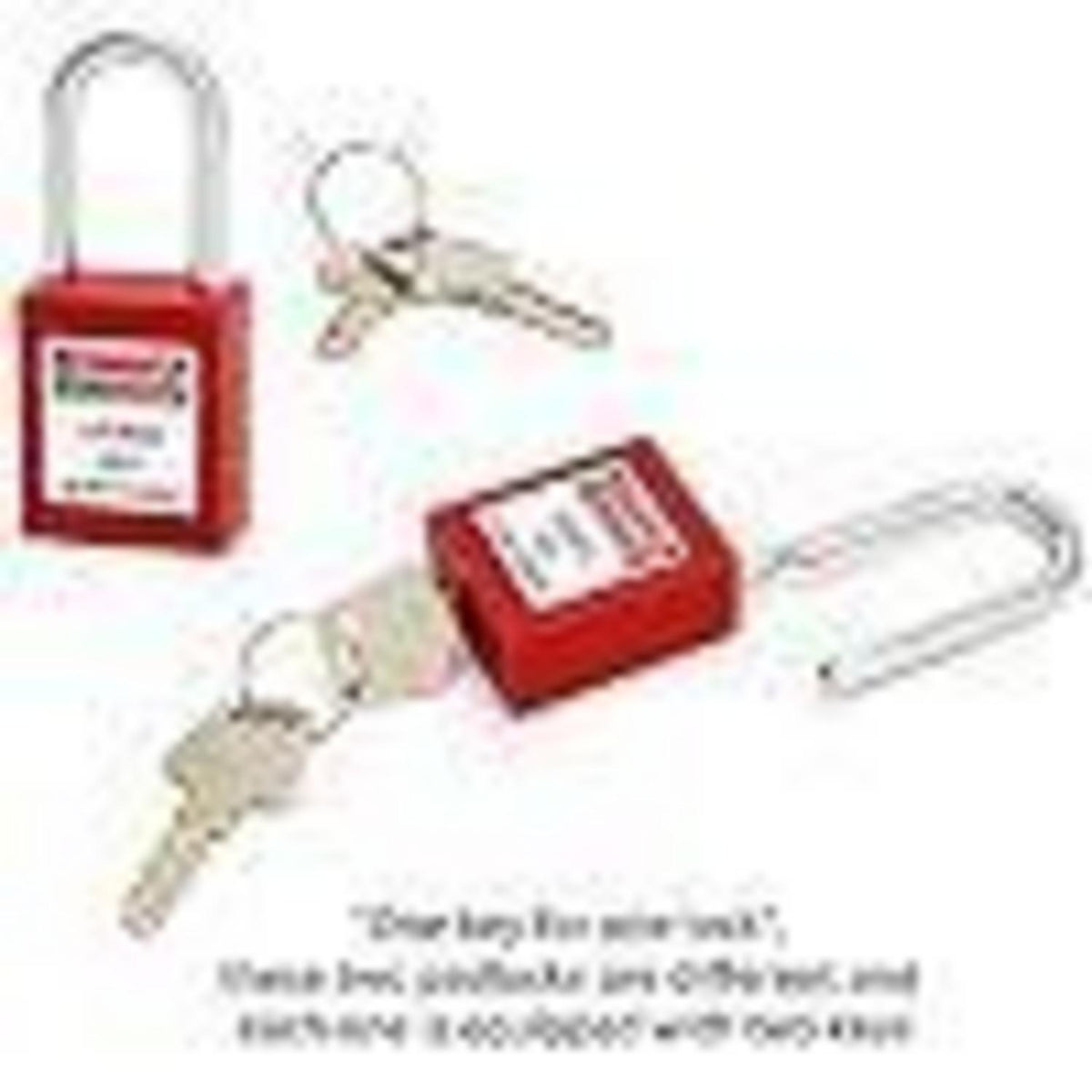 Rotes Lockout-Tagout-Schloss-Set, 20 Stück mit 40 Schlüsseln