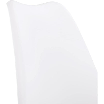 Esszimmer-Set: Runder Tisch weiß & 4 schwarze Stühle