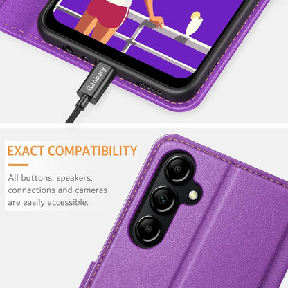 Handyhülle Samsung Galaxy A14 4G 5G Leder Klapphülle Kartenschlitzen