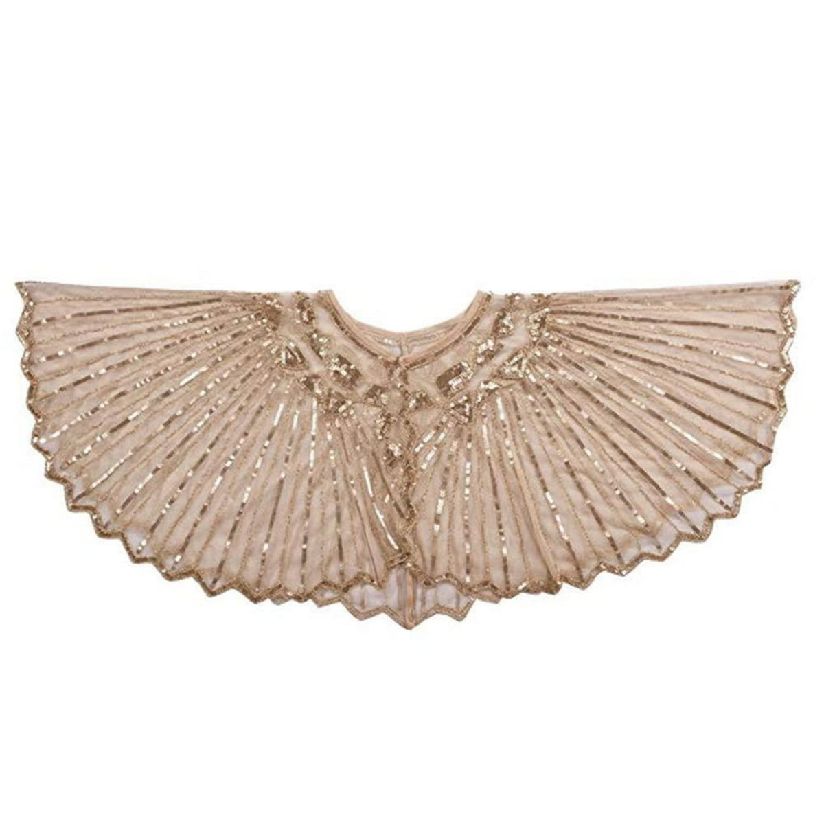 Vintage Schal mit Pailletten & Perlen, 1920er Jahre Flapper